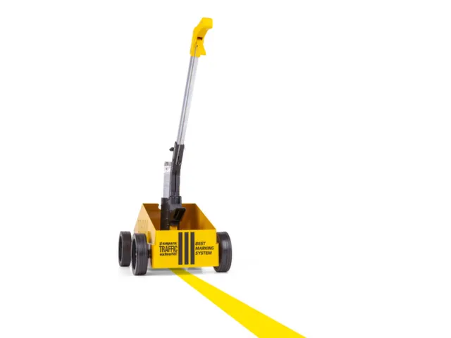 vloermarkeerapparaat,lijn B 30-100mm,m. markeerstok,staal,geel