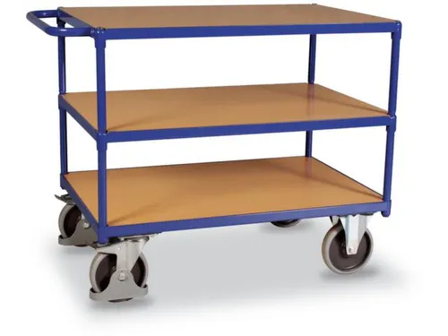 Tafelwagen 500kg 1200x800mm 3 Etages Houten Plaat