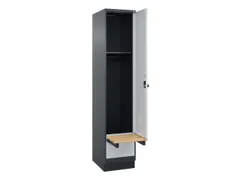 locker met bank,HxBxD 1950x400x815mm,1vak,vak B 400mm,draaigrendel