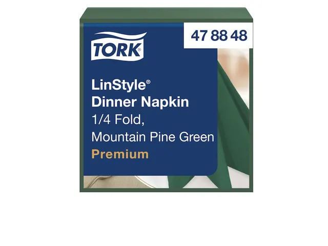 Tork 478847 Premium Linstyle Dinnerservet Donkergroen 700 Stuks