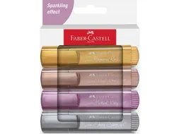 Markeerstift Faber-Castell 46 metallic 4stuks goud, zilver, roze, ruby