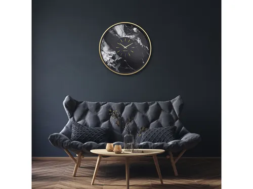 Wandklok NeXtime Marble Duo 48cm goud metaal