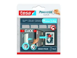 Kleefstip tesa Powerstrips Click Medium 16 paar wit