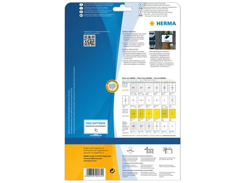 HERMA 9534 Weervast Outdoor folie-etiket A4 99,1x139mm Wit 40 stuks