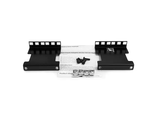 Raildiepte Adapterset voor Server Racks 2U 10cm