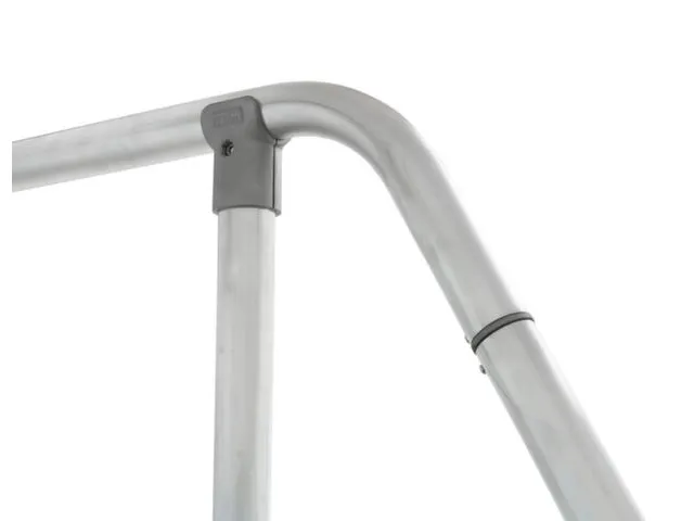 bordestrap,verrijdbaar,bordes H 1,2m,2x5treden m. R13-laag,aluminium