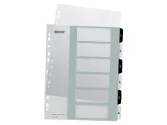 WOW printbare index, 6 tabs, zwart-wit