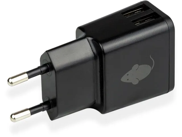 Dual Usb Oplader - Zwart