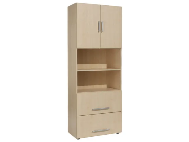 kantoor-combikast HxBxD 2160x800x420mm dubbele vleugeldeur esdoorn