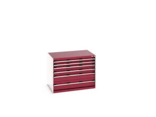 ladekast HxBxD 800x1050x750mm 6laden RAL7035 front RAL3004 - 8