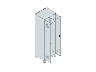 locker voor scheiding van kleding,HxBxD 1950x600x500mm,2vak - 3