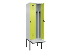 locker met bank,voor scheiding van kleding,HxBxD 2120x600x815mm,2vak