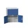 ladekast HxBxD 1000x800x550mm 4laden 2deuren RAL7035 front RAL5010
