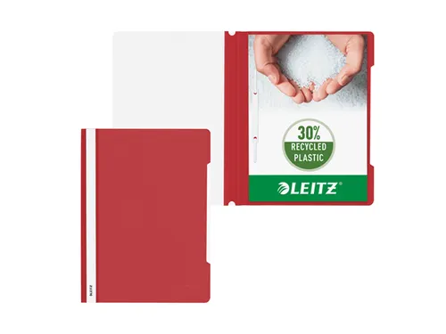 Snelhechter Leitz 4191 standaard A4 rood 30% gerecycled plastic