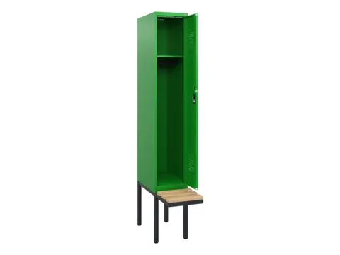 locker met bank,HxBxD 1950x300x815mm,1vak,vak B 300mm,cilinderslot