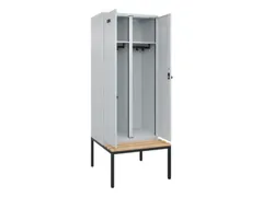 locker met bank,voor scheiding van kleding,HxBxD 2120x800x815mm,2vak