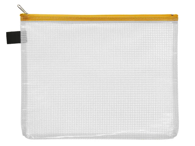 Ritszak Foldersys PVC A5 transp sluiting geel Pocket Zip A5 Geel