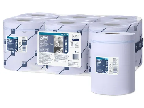 Tork 473391 Poetspapier M4 2-Laags Centerfeed Smartcore Blauw