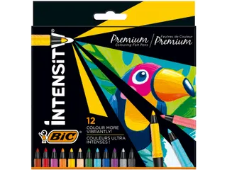 Kleurstiften Bic Intensity Premium assorti etui à 12 stuks - 1