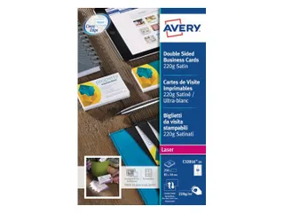 Visitekaart Avery C32016-25 85x54mm zijdeglans mat 220gr 250 stuks - 4