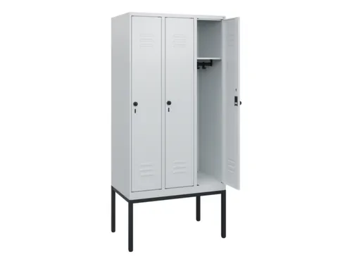 locker,HxBxD 1950x900x500mm,3vak,vak B 300mm,draaigrendel