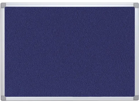 Textielbord Met Aluminium Frame 90x60Cm Blauw Vilt