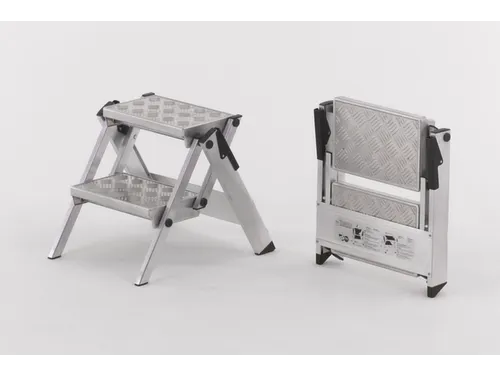 Veiligheids-Vouwtrap Aluminium Platform H 0 46M 2Treden Traanplaat