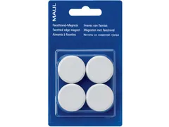 Magneet Maulsolid, Diameter 32 Mm, Wit, Blister Van 4 Stuks