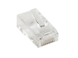 Cat5e RJ45 gevlochten modulaire stekkerconnector glashelder 50 stuks - 1