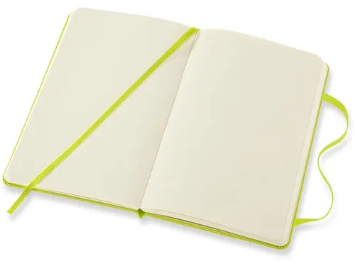 Notitieboek Moleskine pocket 90x140mm blanco hard cover lemon green