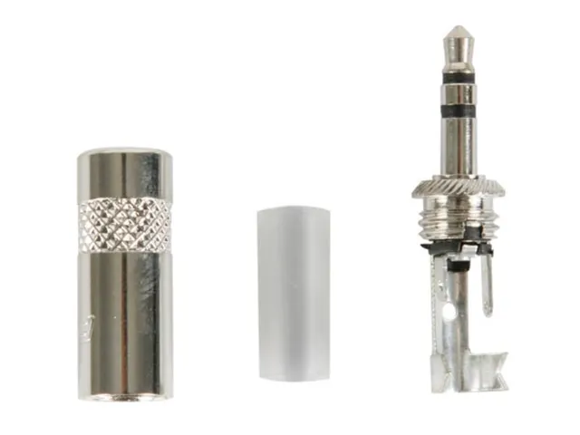 Rean - 3.5mm-Stekker - 3-Polig - Metalen Behuizing Met Kabelklem