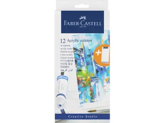 Acrylverf Faber-Castell 12 stuks assorti kleuren - 4