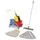dweilwagenset,emmer 2x17l ROOD/BLAUW,mophouder,mopwringer,10moppen