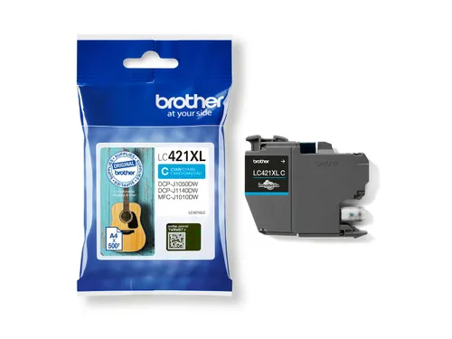 Inktcartridge Brother LC-421XLC blauw