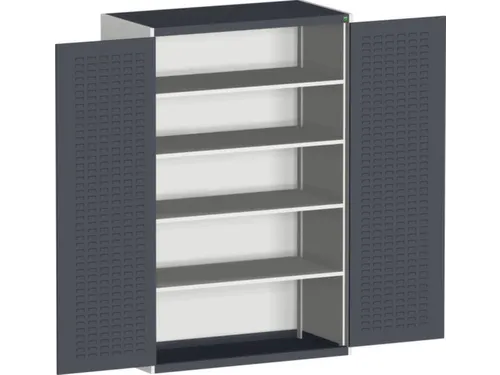 kast met sleufplaat,HxBxD 2000x1300x525mm,4xStalen bodem