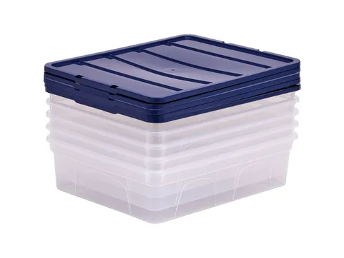 Opbergbox 12 Liter Transparant Blauw