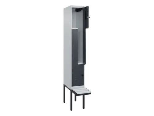 Z-garderobekast,HxBxD 2120x300x815mm,2vak,vak B 300mm,draaigrendel