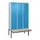 locker met bank,HxBxD 2120x1200x815mm,3vak,vak B 400mm,draaigrendel
