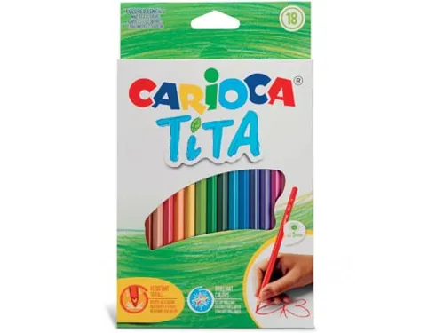 kleurpotlood Tita 18 stuks in een kartonnen etui