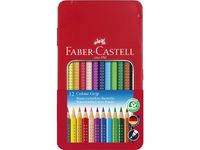 kleurpotlood Faber-Castell GRIP metalen etui a 12 stuks