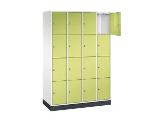 lockerkast,HxBxD 1950x1220x500mm,4x4vakken,cil.-slot,sokkel - 1