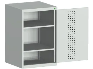 kast met geperforeerde platen,HxBxD 1000x650x650mm,2xStalen bodem - 1