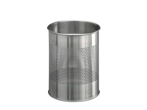 Prullenbak 15 Liter Zilver Perforatie