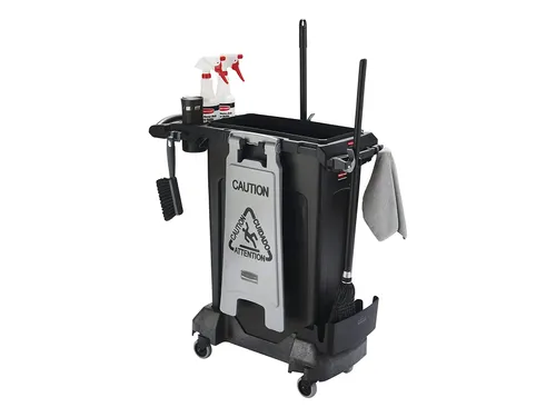 Schoonmaakkar Afvalverzamelaar Slim Jim Rim Caddy Kit 87 Liter Zwart