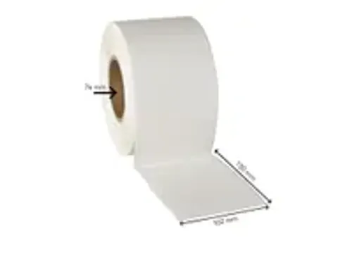 OUTLET Zebra Compatible Etiket 102x150mm Wit 76mm Kern