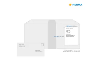HERMA 4454 Premium etiketten A4 105x144mm Wit 400 stuks - 4