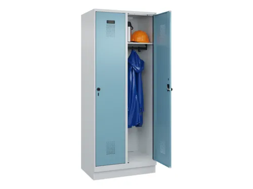 locker,HxBxD 1950x800x500mm,2vak,vak B 400mm,draaigrendel,sokkel