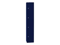lockerkast,HxBxD 1802x305x305mm,1x4vakken,cil.-slot,romp oxfordblauw