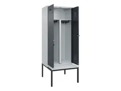 PBM-locker met bank,HxBxD 2120x800x815mm,2vak,vak B 400mm,draaigrendel