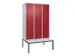 locker voor scheiding van kleding,HxBxD 2120x1200x815mm,3vak